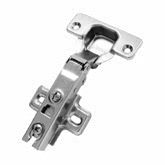E-SERIES AUTO CLOSE CLIP-ON HINGE WITH 2 HOLE MOUNTING PLATE