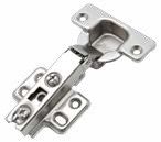 E-SERIES AUTO CLOSE SCREW-ON HINGE WITH 4 HOLE MOUNTING PLATE