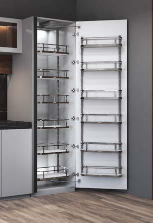 KITCHEN TALL UNIT (CHROME BASKET)