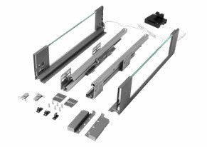 SLIM PRO ERGOTEC GLASS WITH LED DRAWER SYSTEM